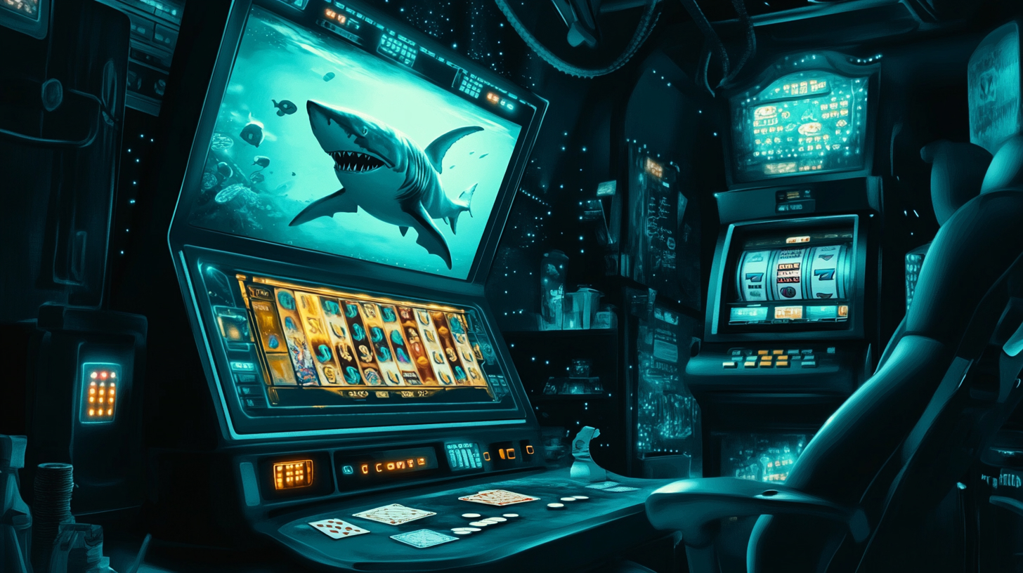 image-of-shark-on-screen-in-computer-room